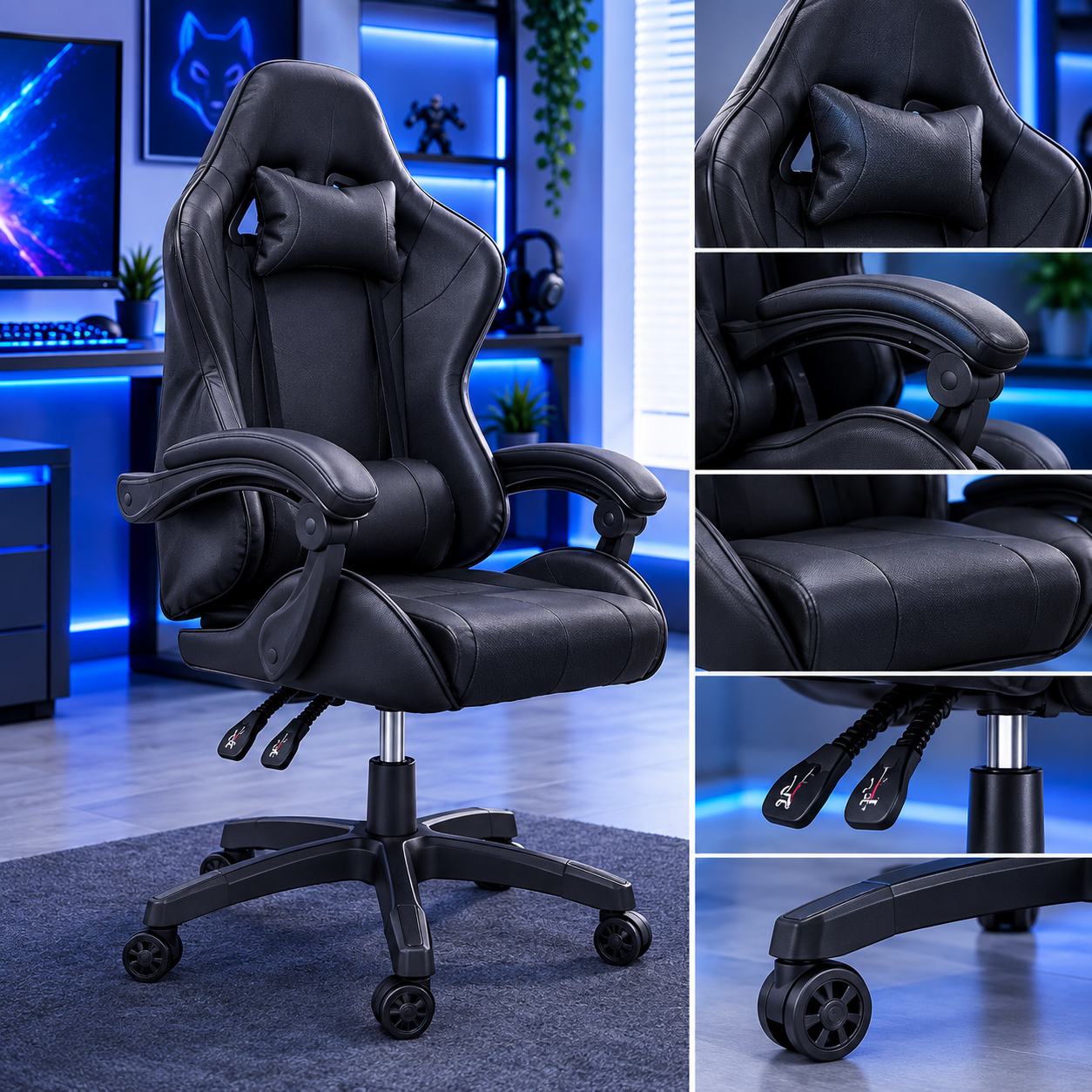 Silla Gamer Ergonómica Libitium Negro