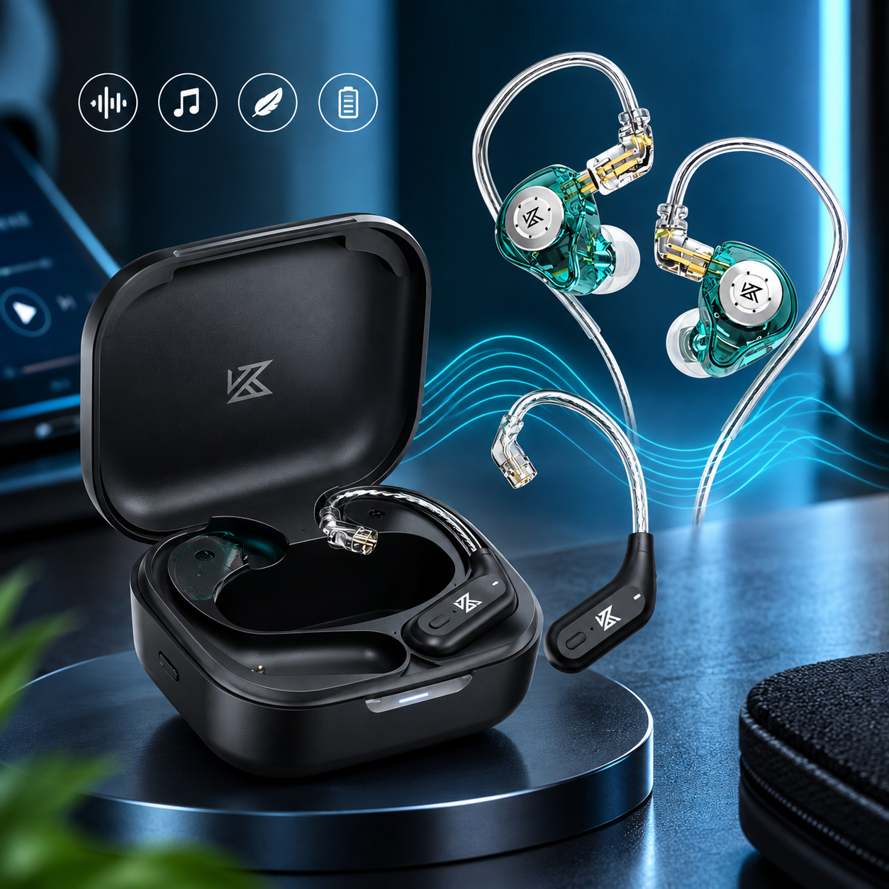 Modulo Bluetooth Kz Az09 +audifonos Kz Edx Pro Con Cable