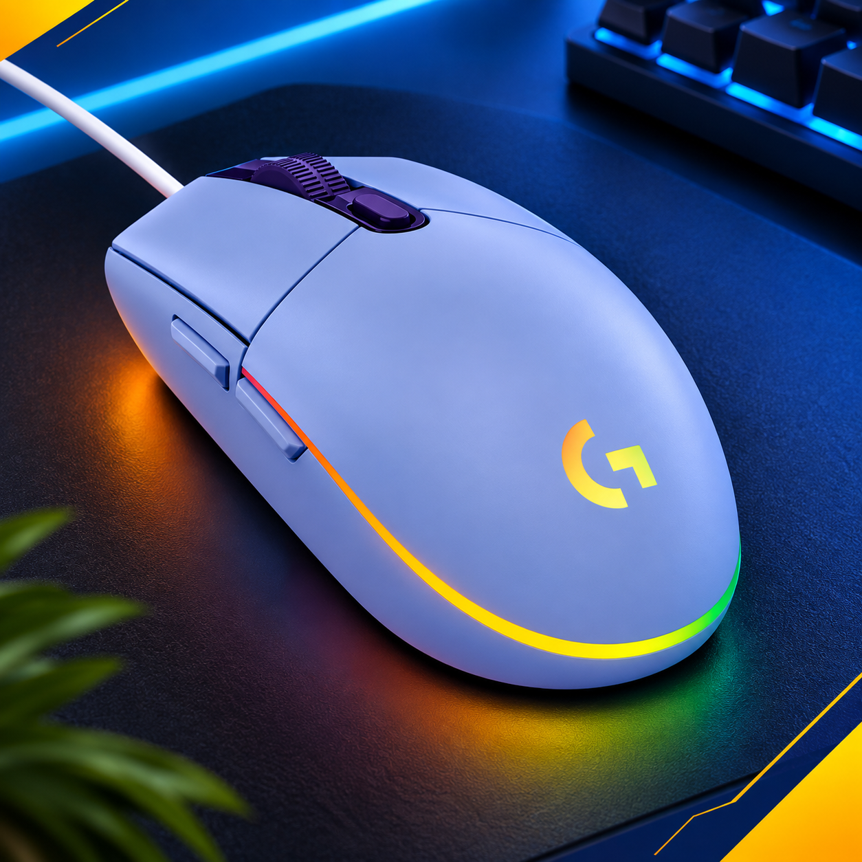Mouse Gamer Logitech G G203 DPI Lila
